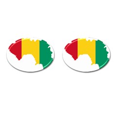 Guinea Flag Map Geography Outline Cufflinks (oval) by Sapixe