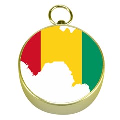 Guinea Flag Map Geography Outline Gold Compasses by Sapixe