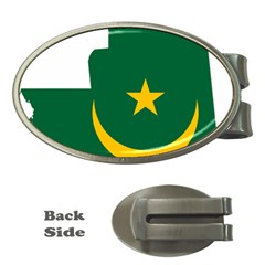 Mauritania Flag Map Geography Money Clips (oval) 