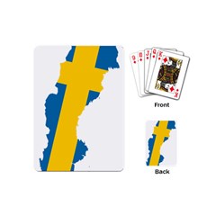 Sweden Country Europe Flag Borders Playing Cards Single Design (mini) by Sapixe