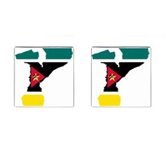 Mozambique Flag Map Geography Cufflinks (square) by Sapixe