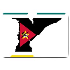 Mozambique Flag Map Geography Large Doormat  by Sapixe