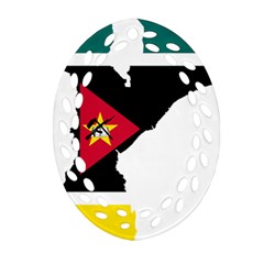 Mozambique Flag Map Geography Ornament (oval Filigree)