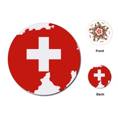 Switzerland Country Europe Flag Playing Cards Single Design (round)