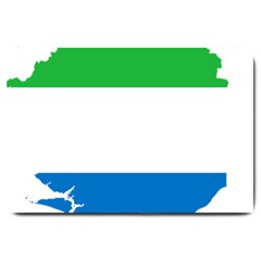 Sierra Leone Flag Map Geography Large Doormat  by Sapixe