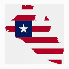 Liberia Flag Map Geography Outline Medium Glasses Cloth by Sapixe