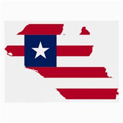 Liberia Flag Map Geography Outline Large Glasses Cloth by Sapixe
