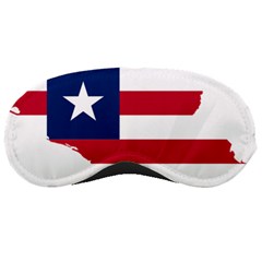 Liberia Flag Map Geography Outline Sleeping Mask by Sapixe