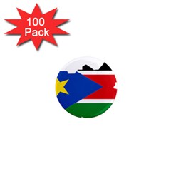 South Sudan Flag Map Geography 1  Mini Magnets (100 Pack) 