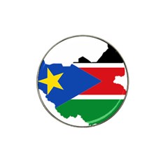 South Sudan Flag Map Geography Hat Clip Ball Marker (4 Pack)