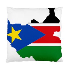 South Sudan Flag Map Geography Standard Cushion Case (two Sides) by Sapixe