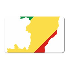 Congo Flag Map Geography Outline Magnet (Rectangular)