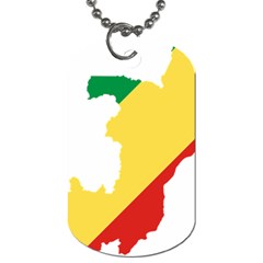 Congo Flag Map Geography Outline Dog Tag (One Side)