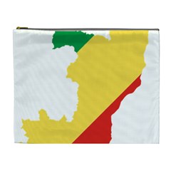Congo Flag Map Geography Outline Cosmetic Bag (XL)