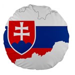 Slovakia Country Europe Flag Large 18  Premium Flano Round Cushions Front