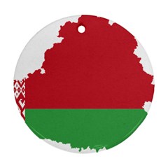 Belarus Country Europe Flag Round Ornament (two Sides) by Sapixe