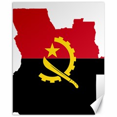 Angola Flag Map Geography Outline Canvas 11  X 14  by Sapixe