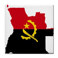 Angola Flag Map Geography Outline Face Towel by Sapixe