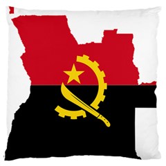 Angola Flag Map Geography Outline Large Flano Cushion Case (two Sides) by Sapixe