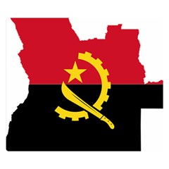 Angola Flag Map Geography Outline Double Sided Flano Blanket (small)  by Sapixe