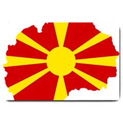 Macedonia Country Europe Flag Large Doormat  by Sapixe