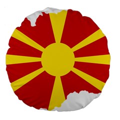 Macedonia Country Europe Flag Large 18  Premium Flano Round Cushions
