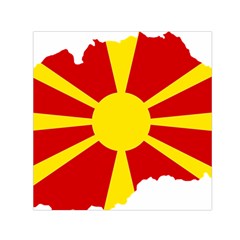 Macedonia Country Europe Flag Small Satin Scarf (square) by Sapixe