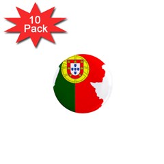Portugal Flag Borders Cartography 1  Mini Magnet (10 Pack) 