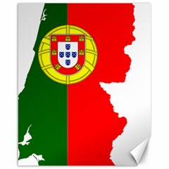 Portugal Flag Borders Cartography Canvas 16  X 20  by Sapixe