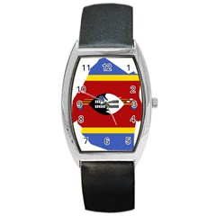 Swaziland Flag Map Geography Barrel Style Metal Watch by Sapixe