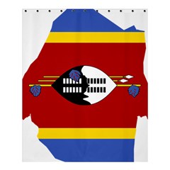 Swaziland Flag Map Geography Shower Curtain 60  X 72  (medium)  by Sapixe