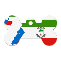 Equatorial Guinea Flag Map Dog Tag Bone (one Side) by Sapixe