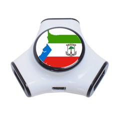 Equatorial Guinea Flag Map 3-port Usb Hub by Sapixe