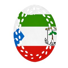 Equatorial Guinea Flag Map Ornament (oval Filigree) by Sapixe