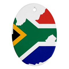 Africa Borders Country Flag Oval Ornament (two Sides)