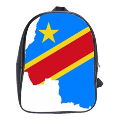 Democratic Republic Of The Congo Flag School Bag (xl) by Sapixe