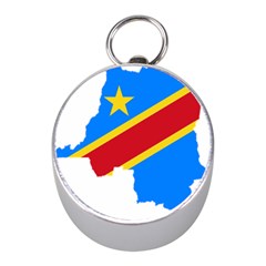 Democratic Republic Of The Congo Flag Mini Silver Compasses by Sapixe