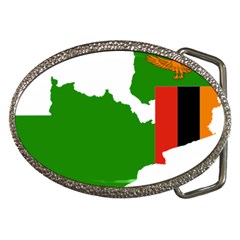 Zambia Flag Map Geography Outline Belt Buckles