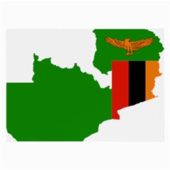 Zambia Flag Map Geography Outline Large Glasses Cloth (2 Sides) by Sapixe