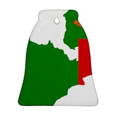 Zambia Flag Map Geography Outline Bell Ornament (two Sides)