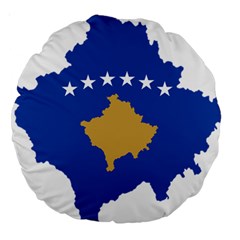 Kosovo Country Europe Flag Borders Large 18  Premium Round Cushions