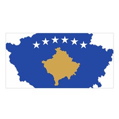 Kosovo Country Europe Flag Borders Satin Shawl by Sapixe