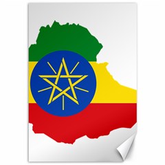Ethiopia Flag Map Geography Canvas 12  X 18 