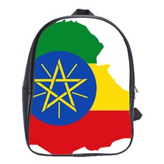 Ethiopia Flag Map Geography School Bag (large)