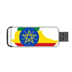 Ethiopia Flag Map Geography Portable Usb Flash (one Side) by Sapixe