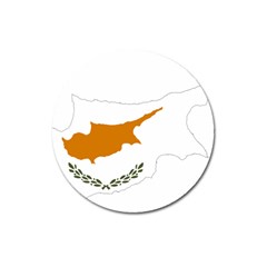 Cyprus Country Europe Flag Borders Magnet 3  (round)