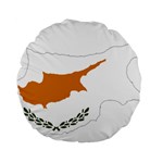 Cyprus Country Europe Flag Borders Standard 15  Premium Round Cushions Front