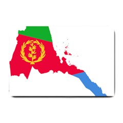 Eritrea Flag Map Geography Outline Small Doormat  by Sapixe