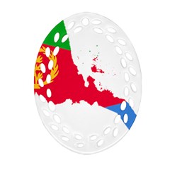 Eritrea Flag Map Geography Outline Ornament (oval Filigree) by Sapixe