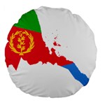 Eritrea Flag Map Geography Outline Large 18  Premium Flano Round Cushions Back